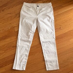 J. Jill Women's Slim Boyfriend Straight Leg White Jeans